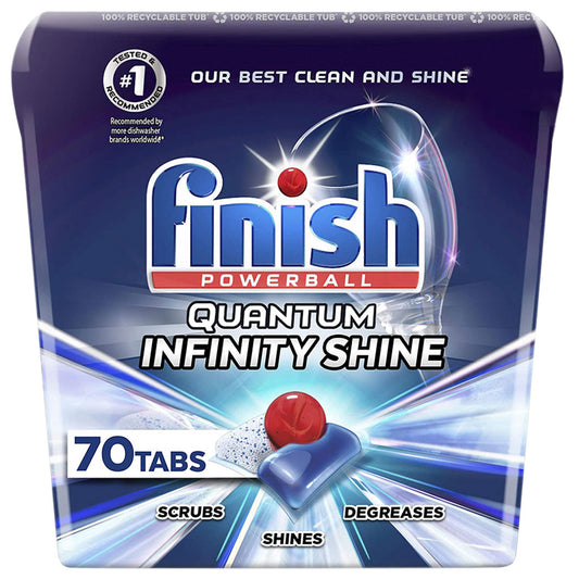 Finish Quantum Infinity Shine Dishwasher Detergent Tabs, 70ct