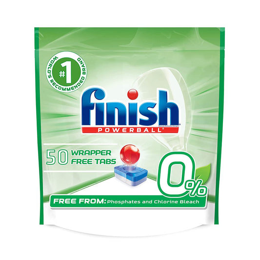 Finish 0% Max in 1 Dishwasher Detergent Tabs, 50ct