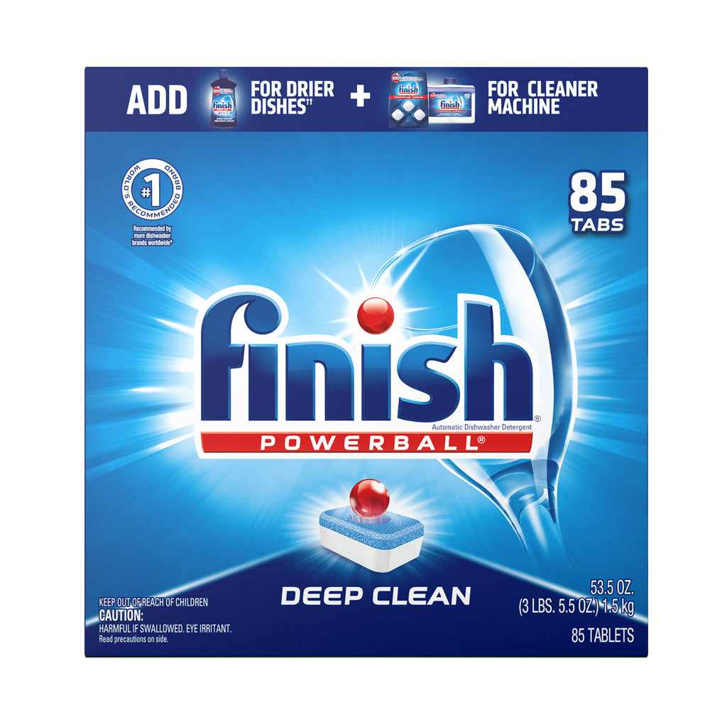 Finish Deep Clean Dishwasher Detergent Tabs, 85ct