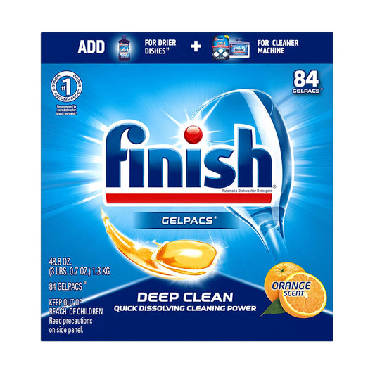Finish Gelpacs Dishwasher Detergent, 84ct